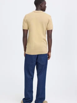 BLEND Herren Feinstrickpoloshirt - BHBray in beige