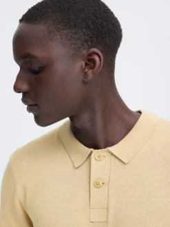BLEND Herren Feinstrickpoloshirt - BHBray in beige