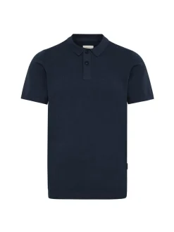BLEND Herren Feinstrickpoloshirt - BHBray in blau