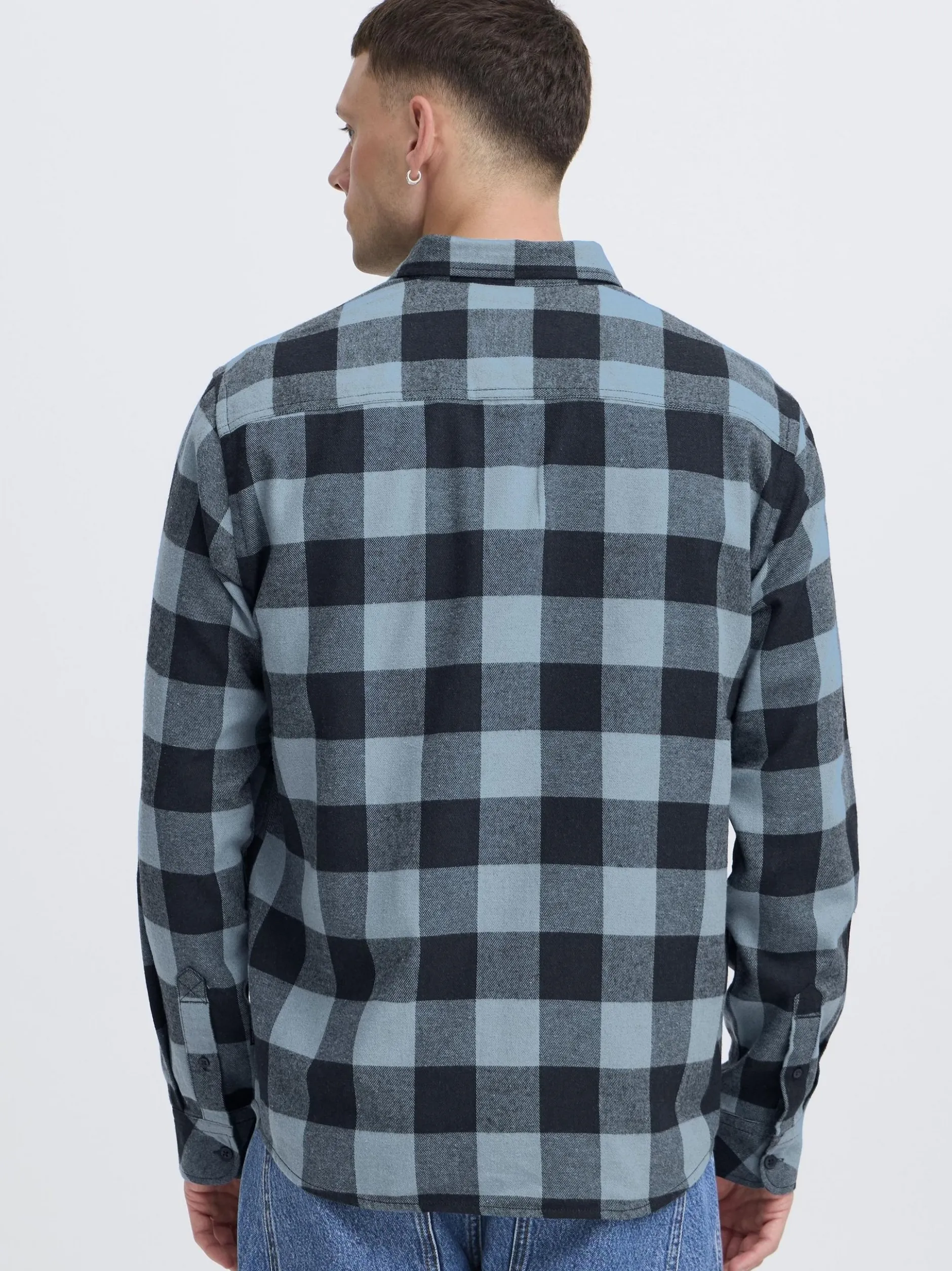 BLEND Herren Flanellhemd - BHBuster in blau