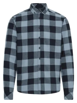 BLEND Herren Flanellhemd - BHBuster in blau