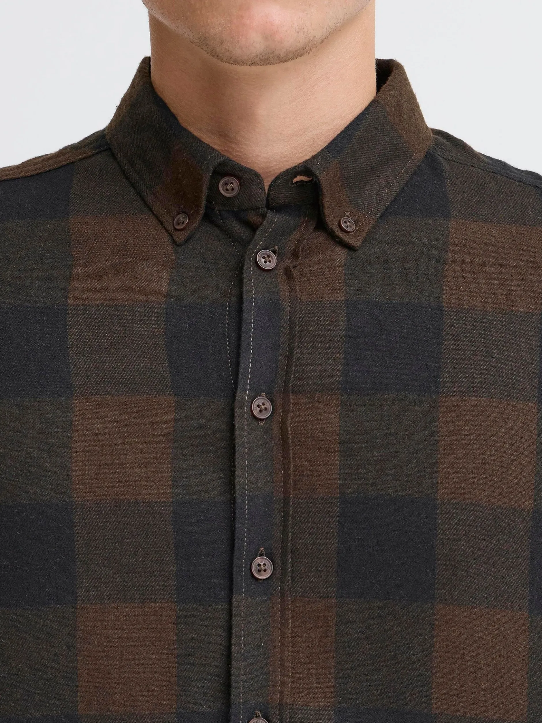 BLEND Herren Flanellhemd - BHOrma in braun