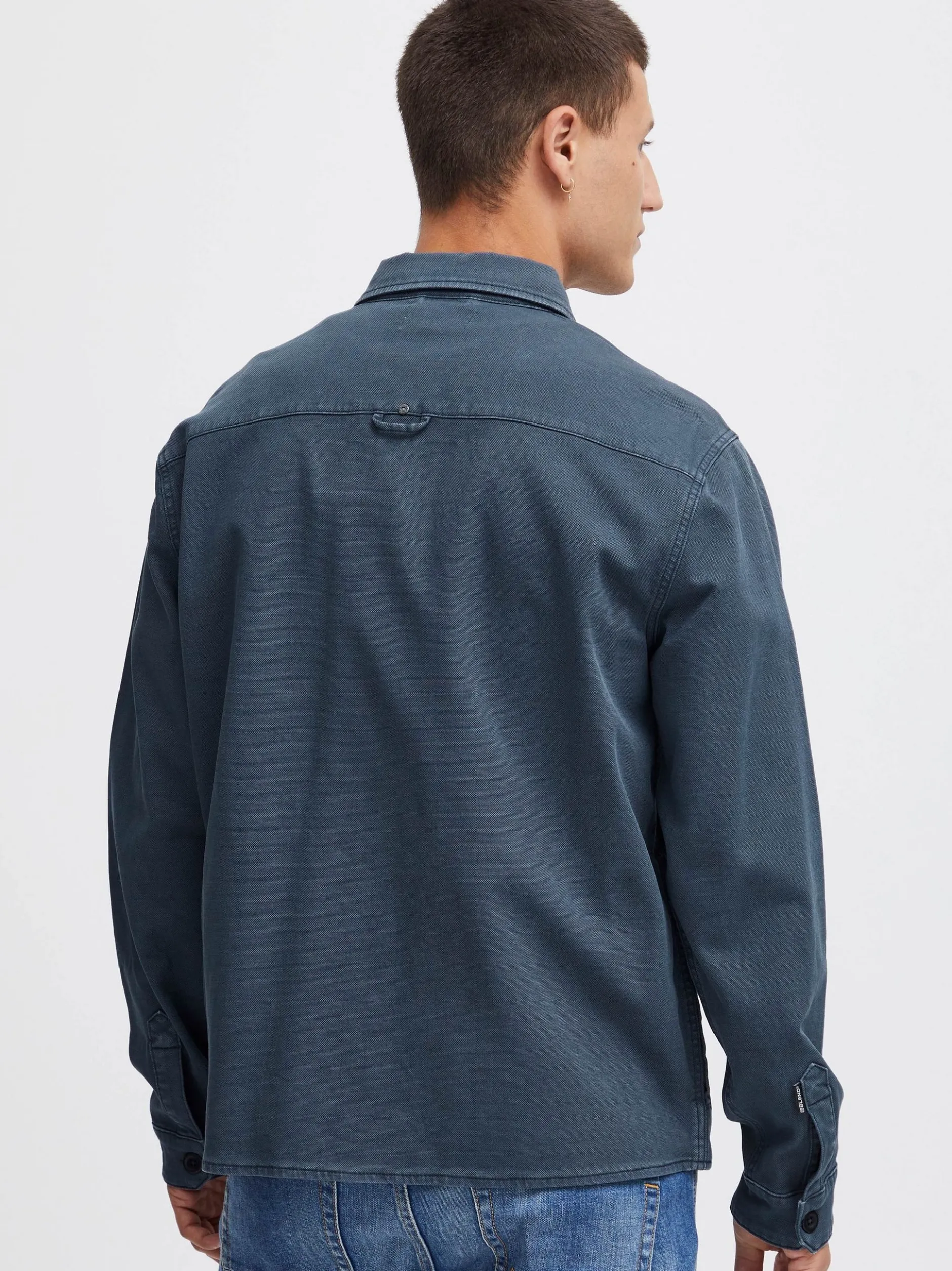 BLEND Herren Hemdjacke in blau