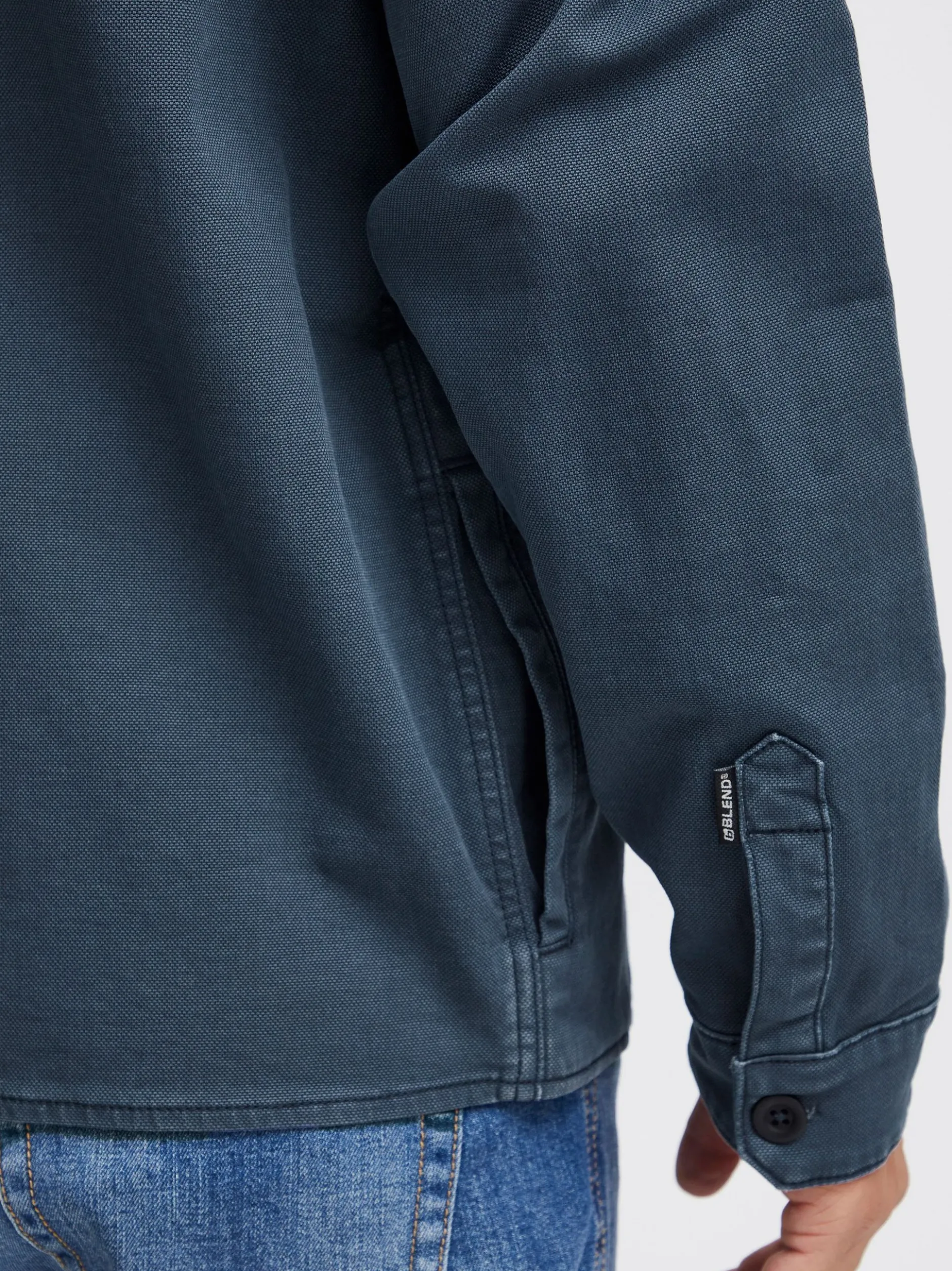 BLEND Herren Hemdjacke in blau