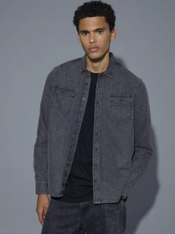 BLEND Herren Jeanshemd - BHDargo in grau