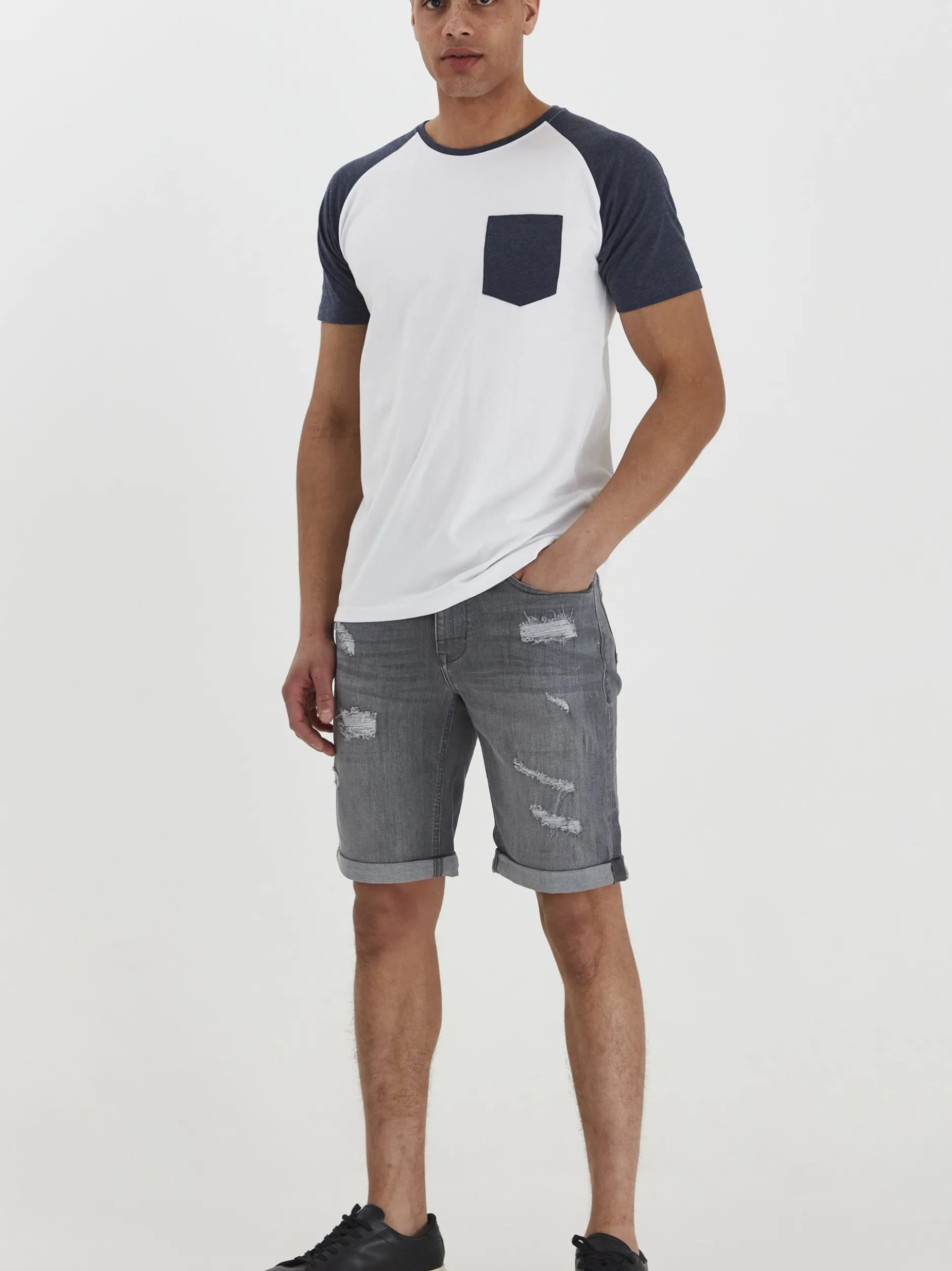 BLEND Herren Jeansshorts - BHDeniz in grau