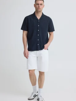 BLEND Herren Kurzarmhemd - BHAvan in blau