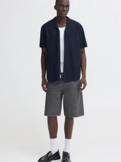 BLEND Herren Kurzarmhemd - BHAulia in blau