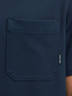 BLEND Herren Kurzarmhemd - BHAdrian in blau