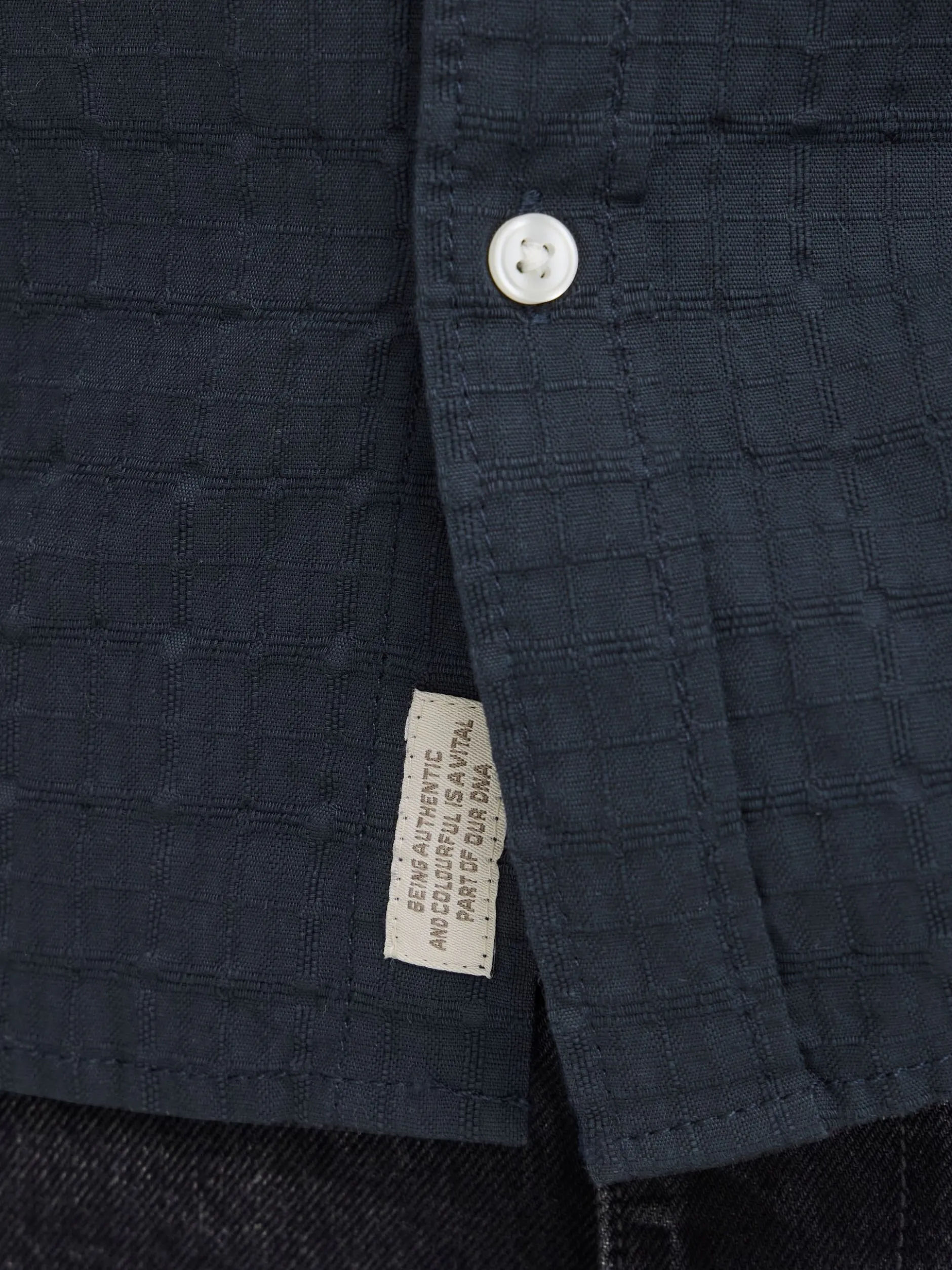 BLEND Herren Kurzarmhemd - BHAurel in blau