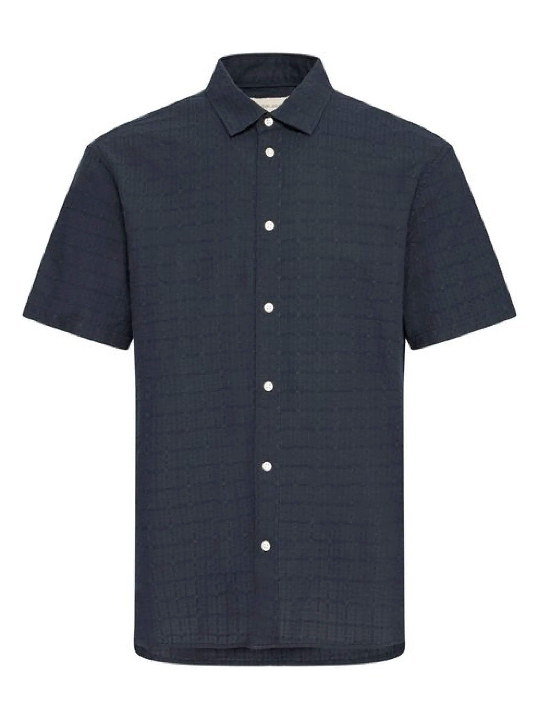 BLEND Herren Kurzarmhemd - BHAurel in blau