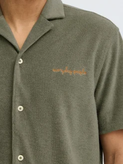 BLEND Herren Kurzarmhemd - BHBasti in oliv