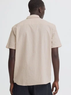BLEND Herren Kurzarmhemd - BHBarny in beige