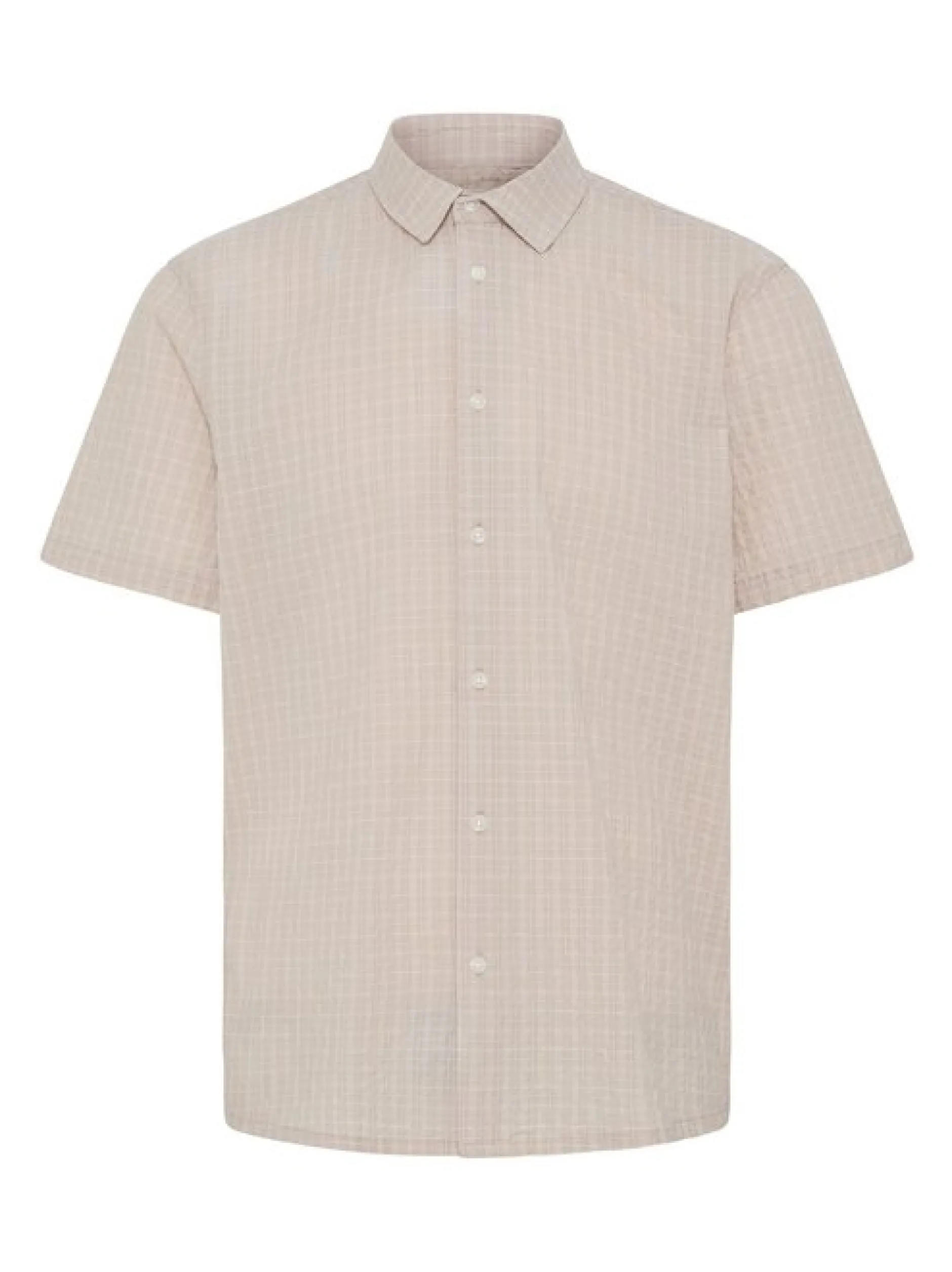 BLEND Herren Kurzarmhemd - BHBarny in beige