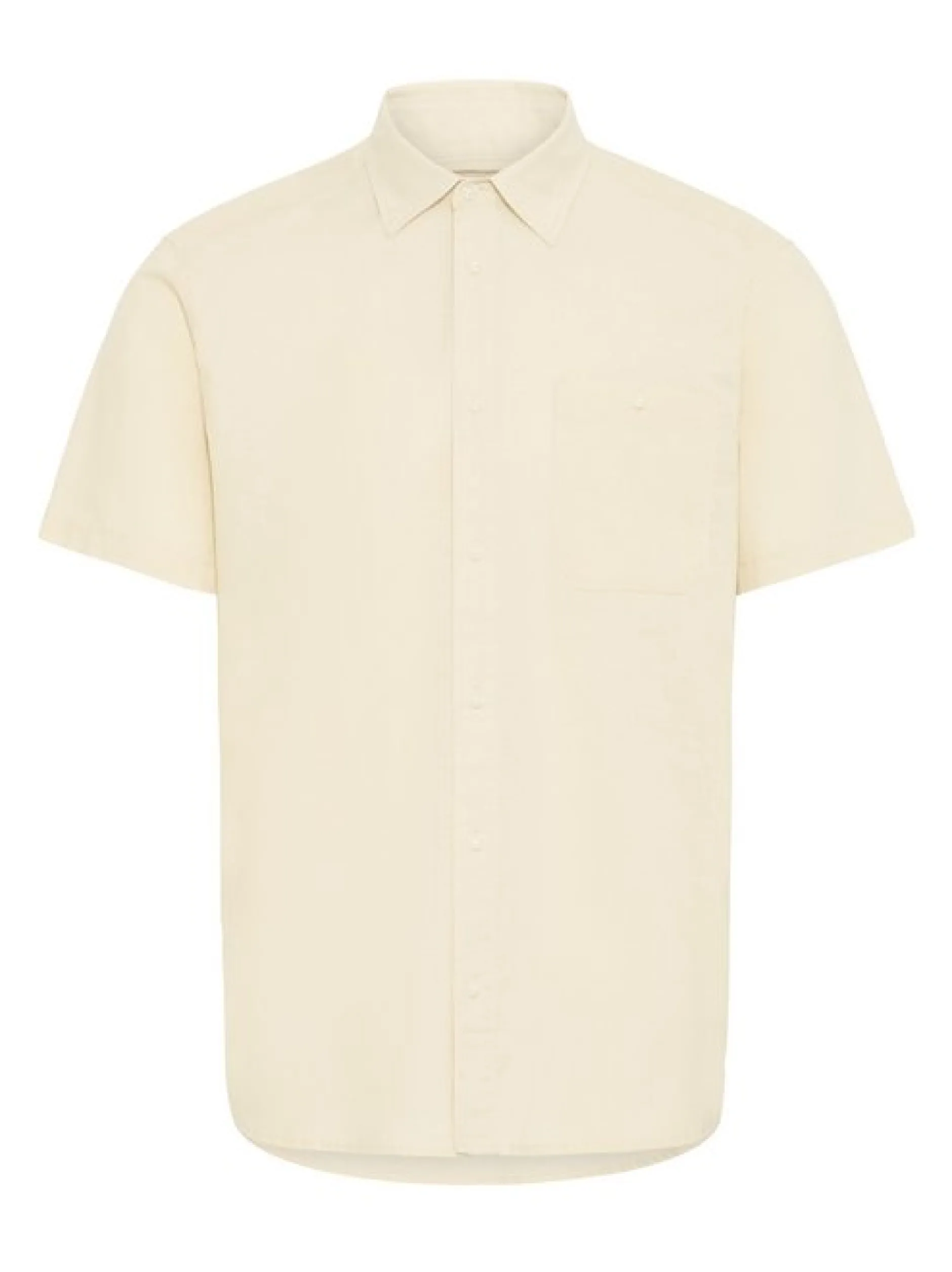 BLEND Herren Kurzarmhemd - BHBay Linen in beige