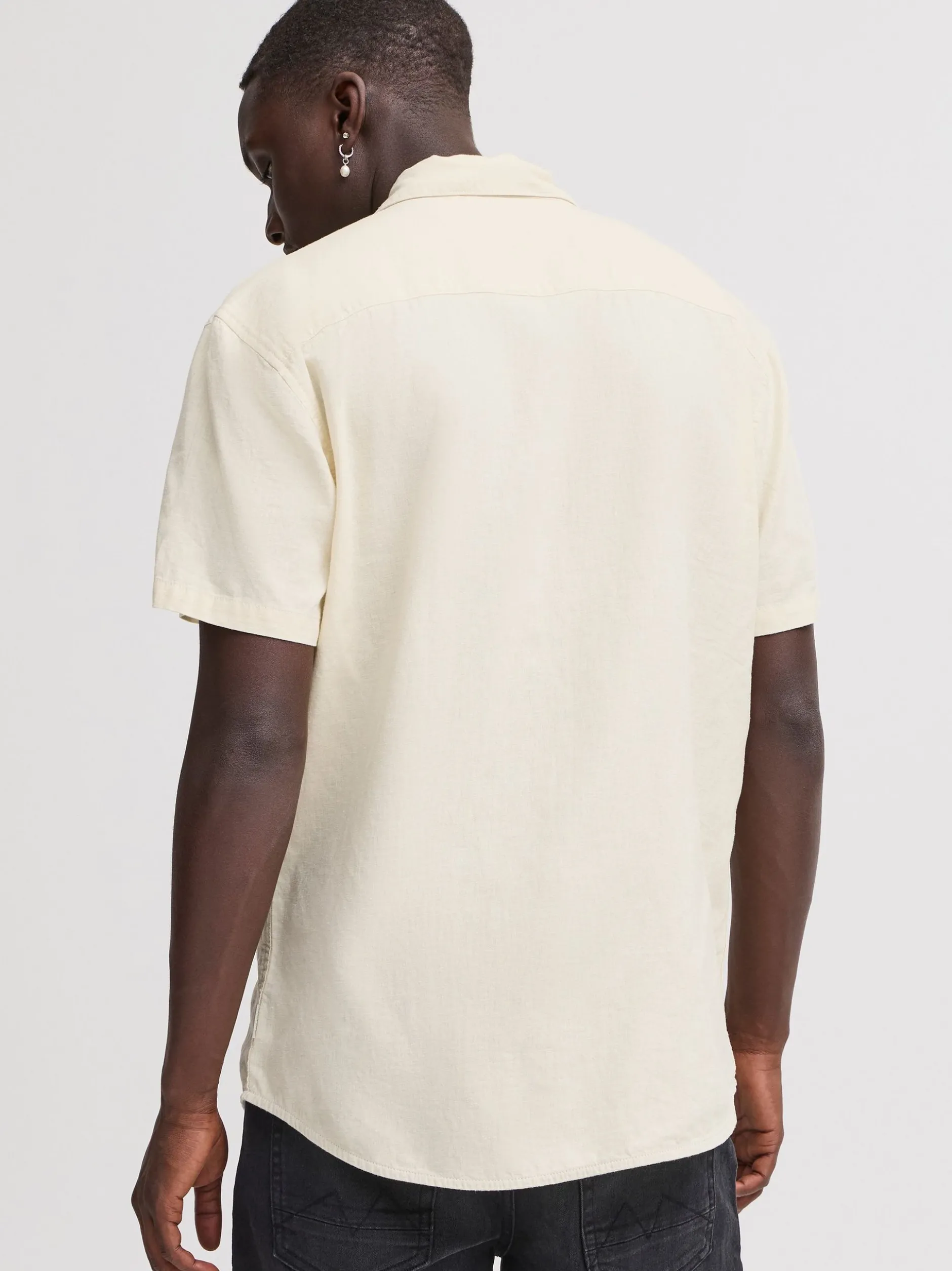 BLEND Herren Kurzarmhemd - BHBobby in beige