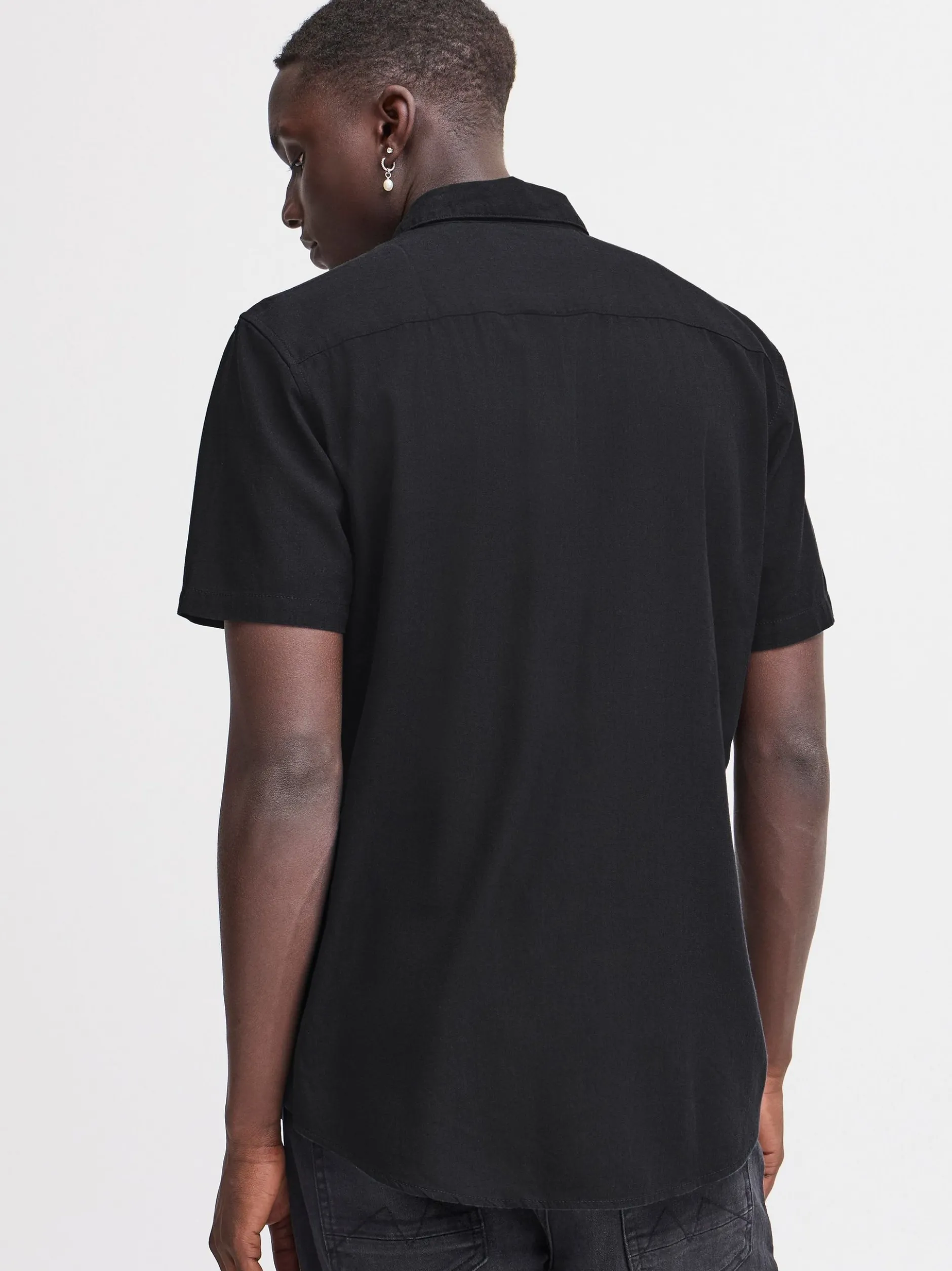 BLEND Herren Kurzarmhemd - BHBobby in schwarz