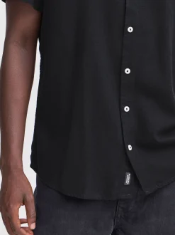 BLEND Herren Kurzarmhemd - BHBobby in schwarz