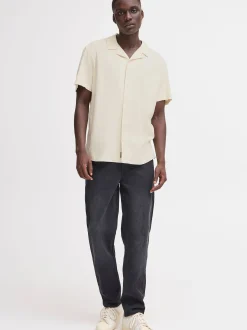 BLEND Herren Kurzarmhemd - BHBobby in beige