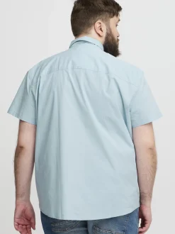 BLEND Herren Kurzarmhemd - BHBShirt in hellblau