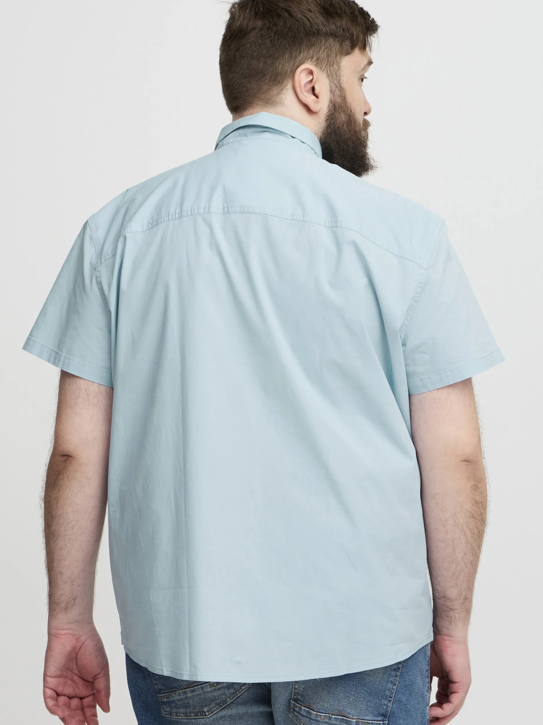 BLEND Herren Kurzarmhemd - BHBShirt in hellblau