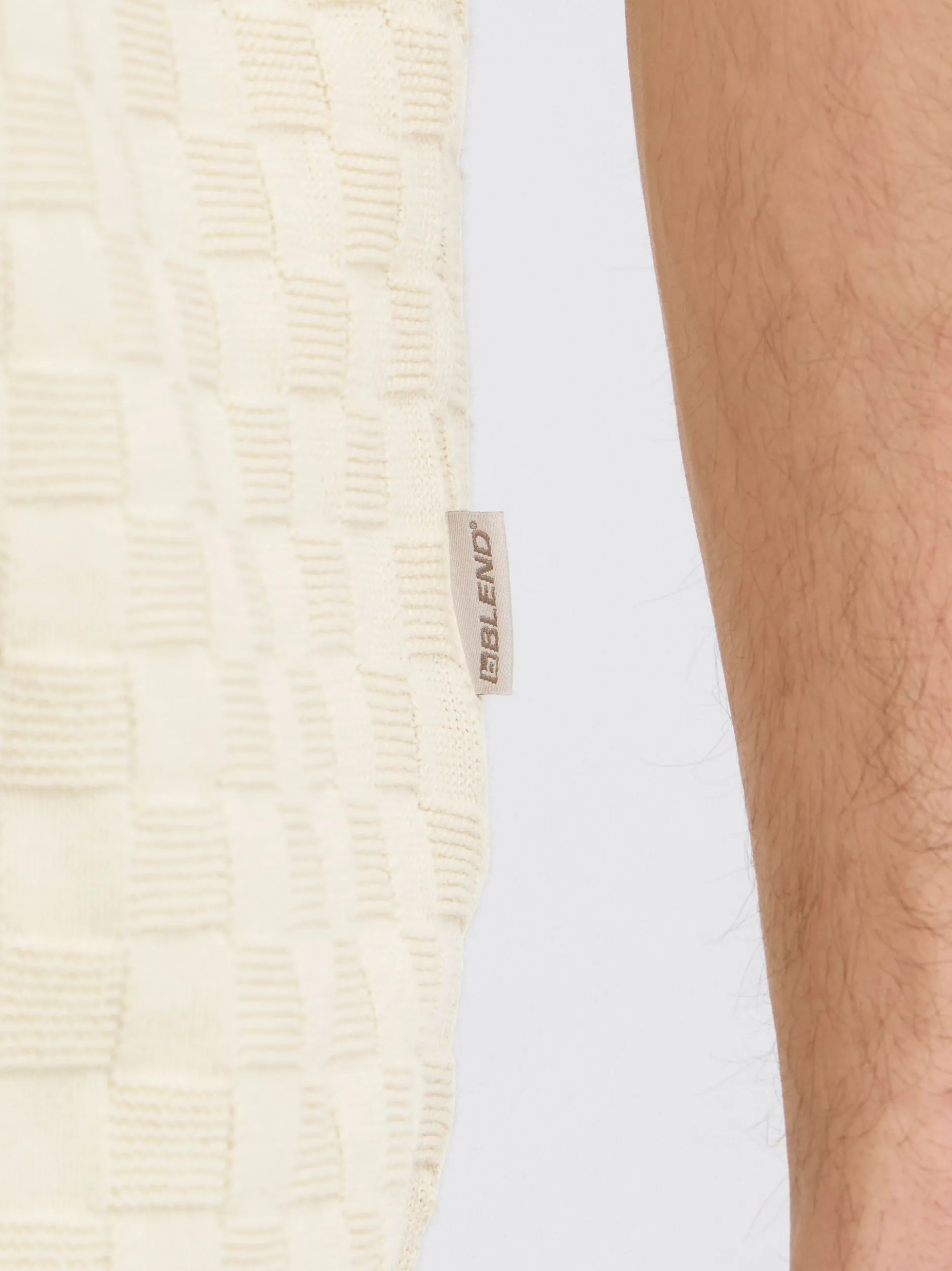 BLEND Herren Kurzarmhemd - BHDeven in beige