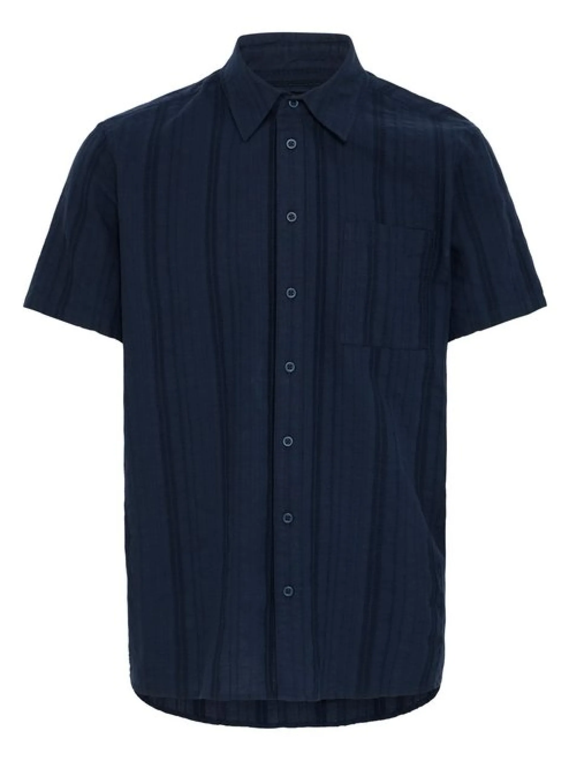 BLEND Herren Kurzarmhemd - BHDarius in blau