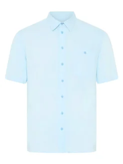 BLEND Herren Kurzarmhemd - BHElliot in hellblau