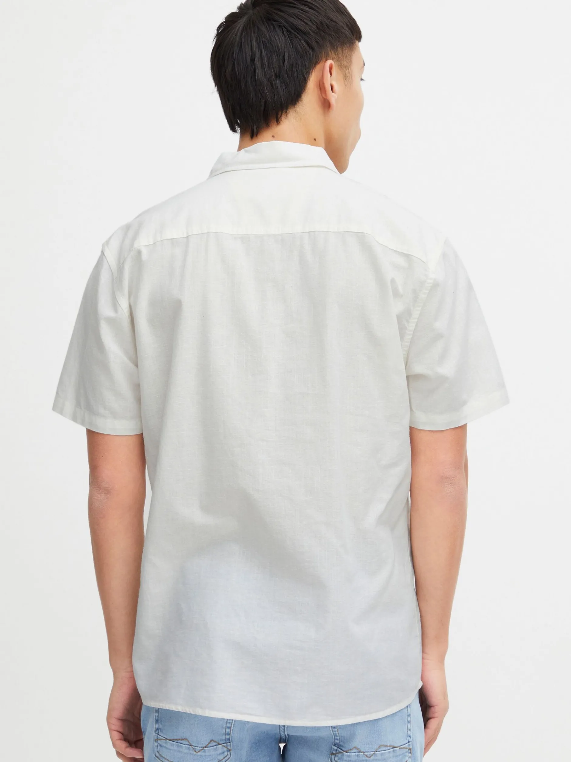 BLEND Herren Kurzarmhemd - BHShirt in weiß