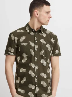 BLEND Herren Kurzarmhemd - BHShirt in grün