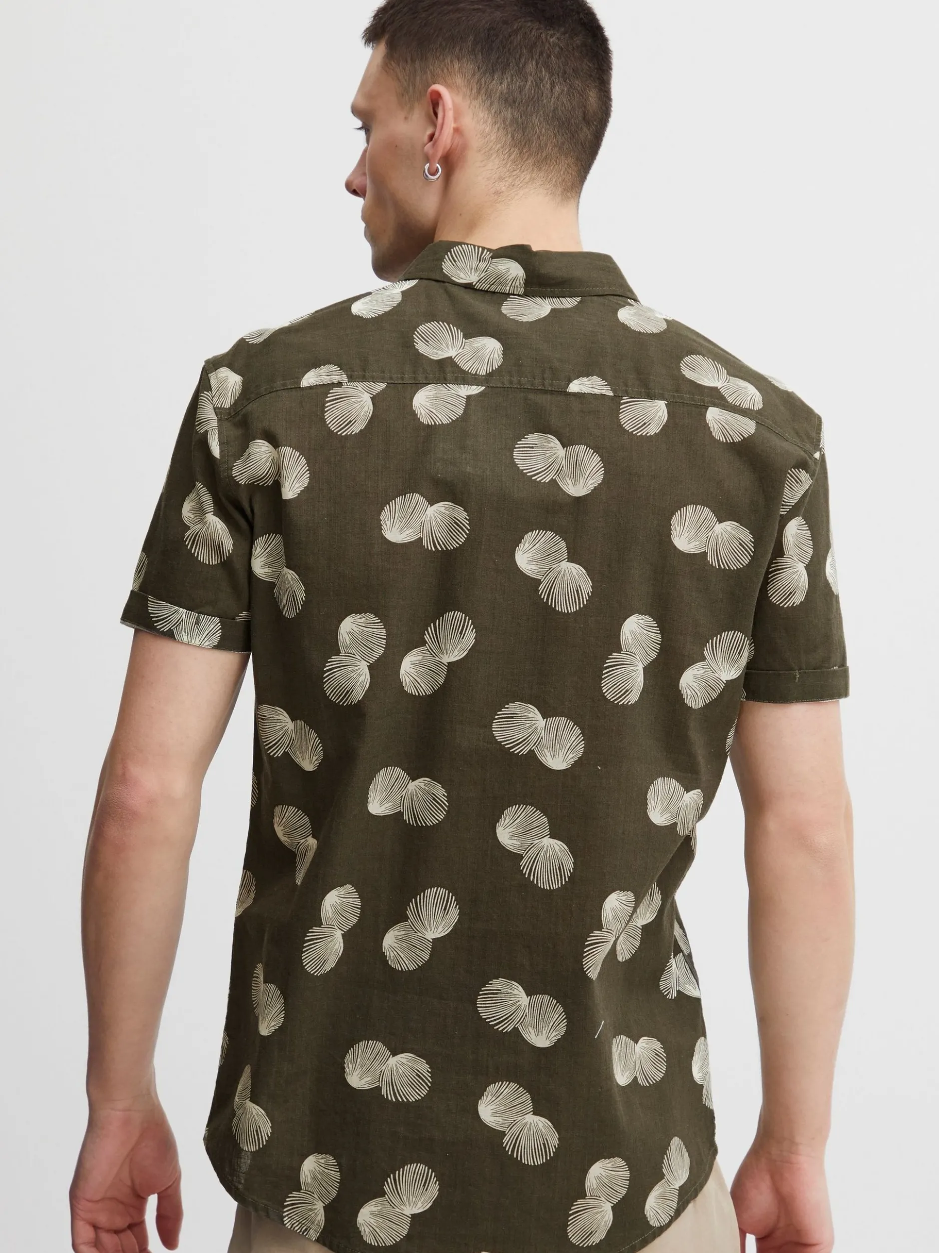 BLEND Herren Kurzarmhemd - BHShirt in grün