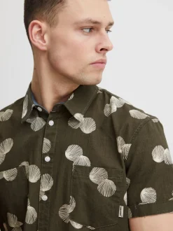 BLEND Herren Kurzarmhemd - BHShirt in grün
