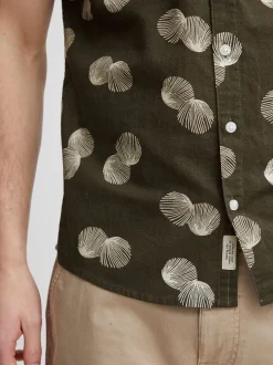BLEND Herren Kurzarmhemd - BHShirt in grün