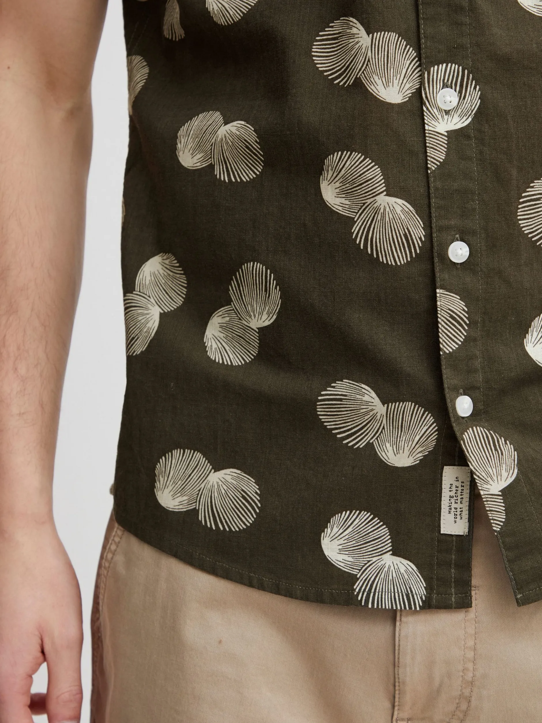 BLEND Herren Kurzarmhemd - BHShirt in grün