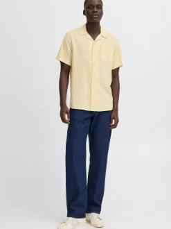 BLEND Herren Kurzarmhemd - BHVictor in beige