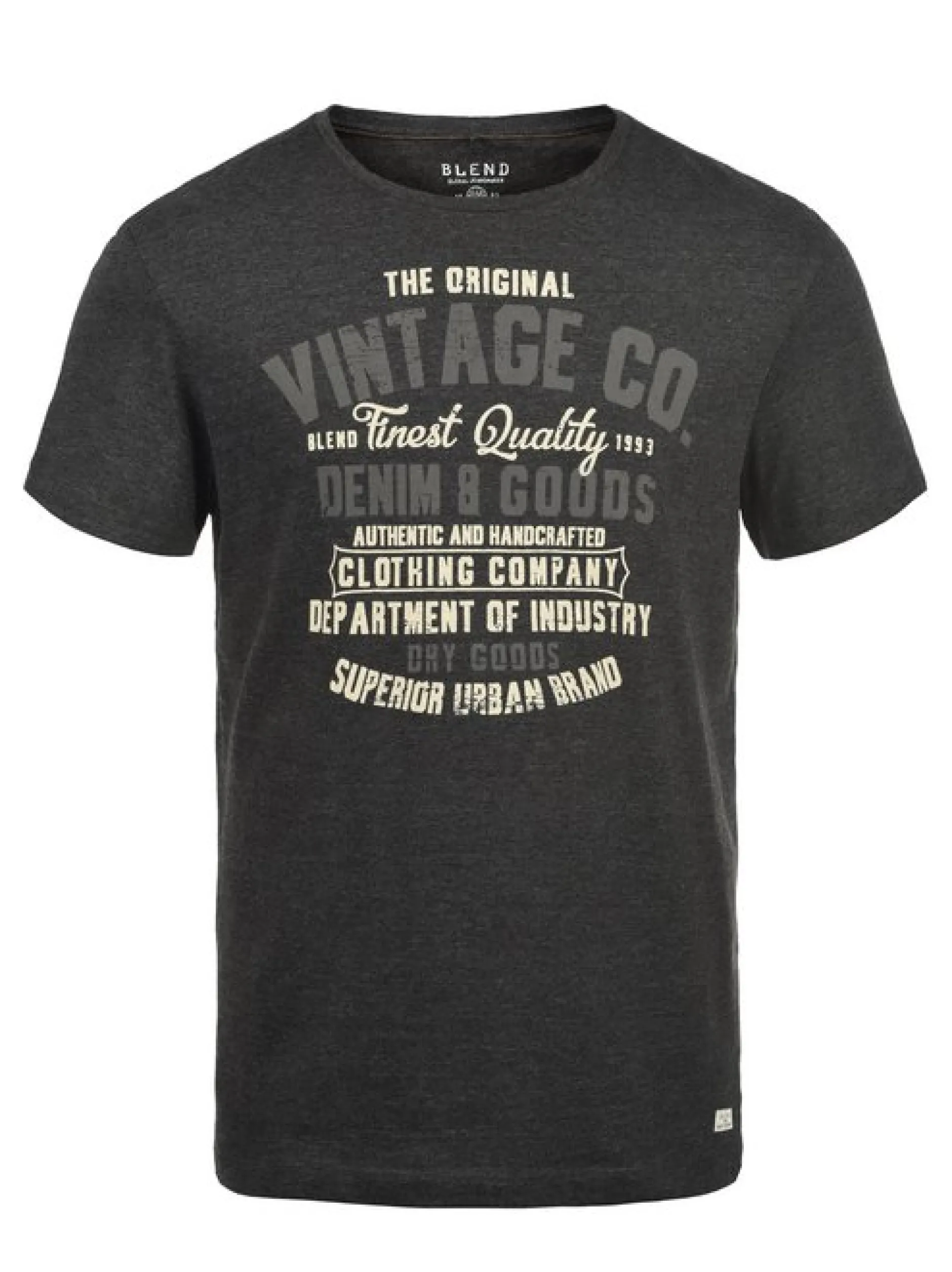 BLEND Herren Kurzarmshirt - BHVadim in anthrazit