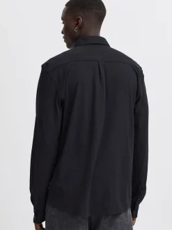 BLEND Herren Langarmhemd - BHAlo in schwarz