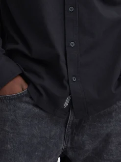 BLEND Herren Langarmhemd - BHAlo in schwarz