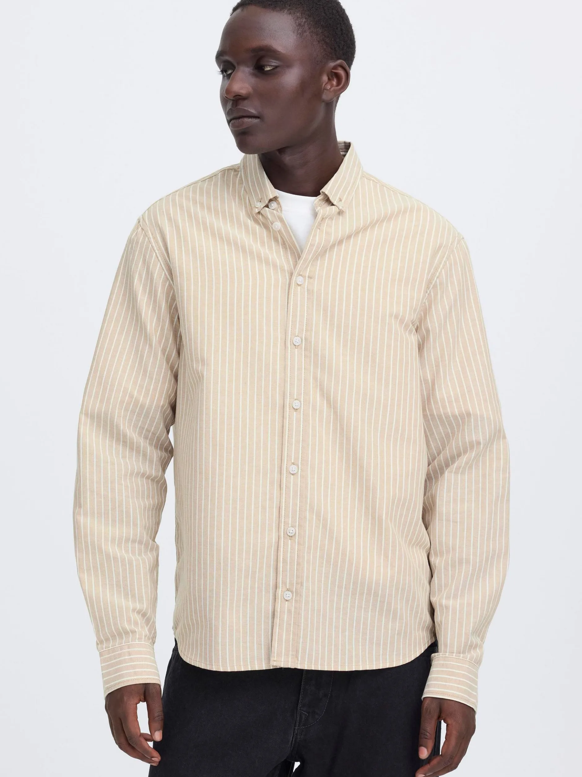 BLEND Herren Langarmhemd - BHAdas in beige