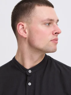 BLEND Herren Langarmhemd - BHBobby in schwarz