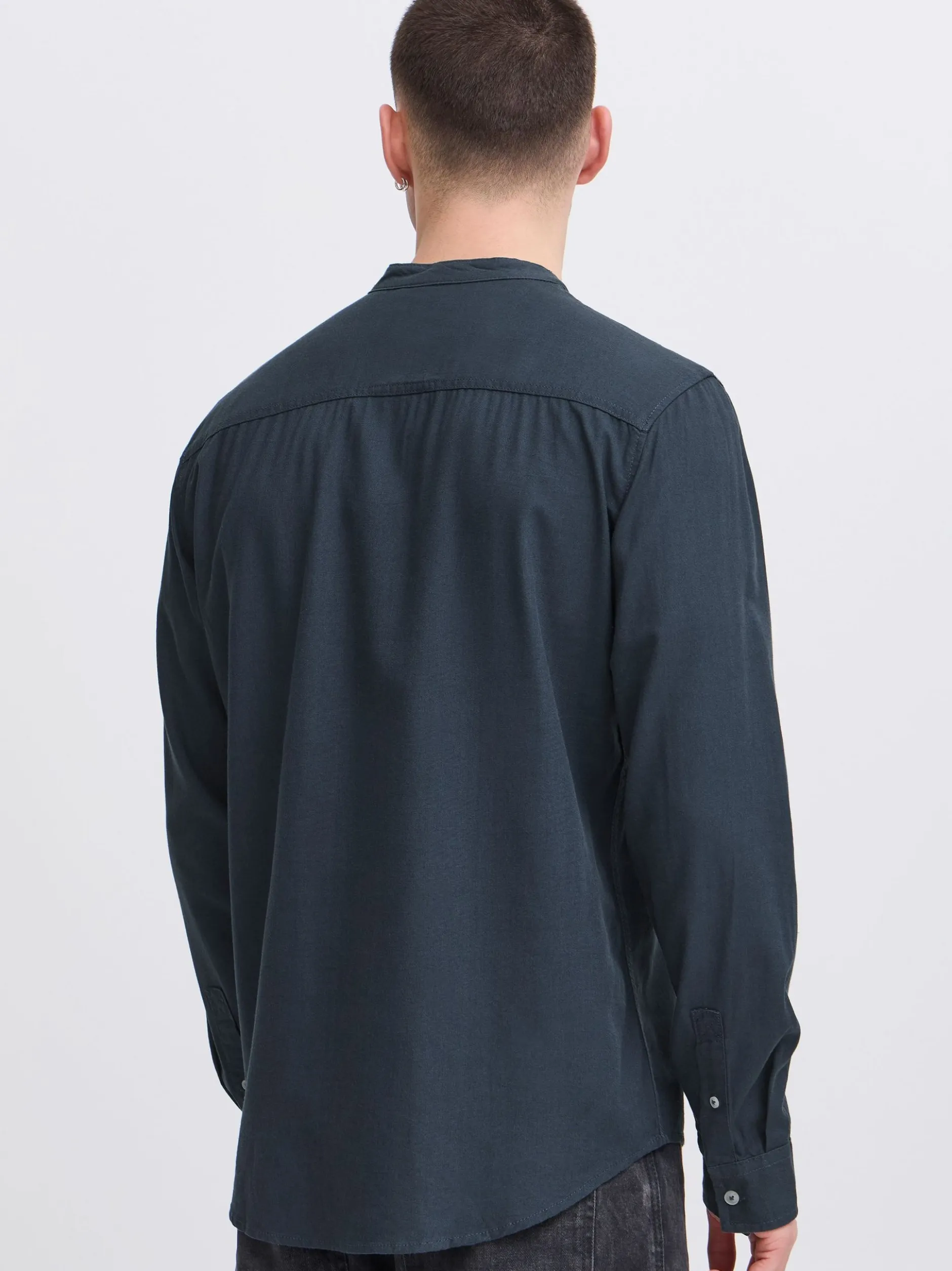 BLEND Herren Langarmhemd - BHBobby in blau