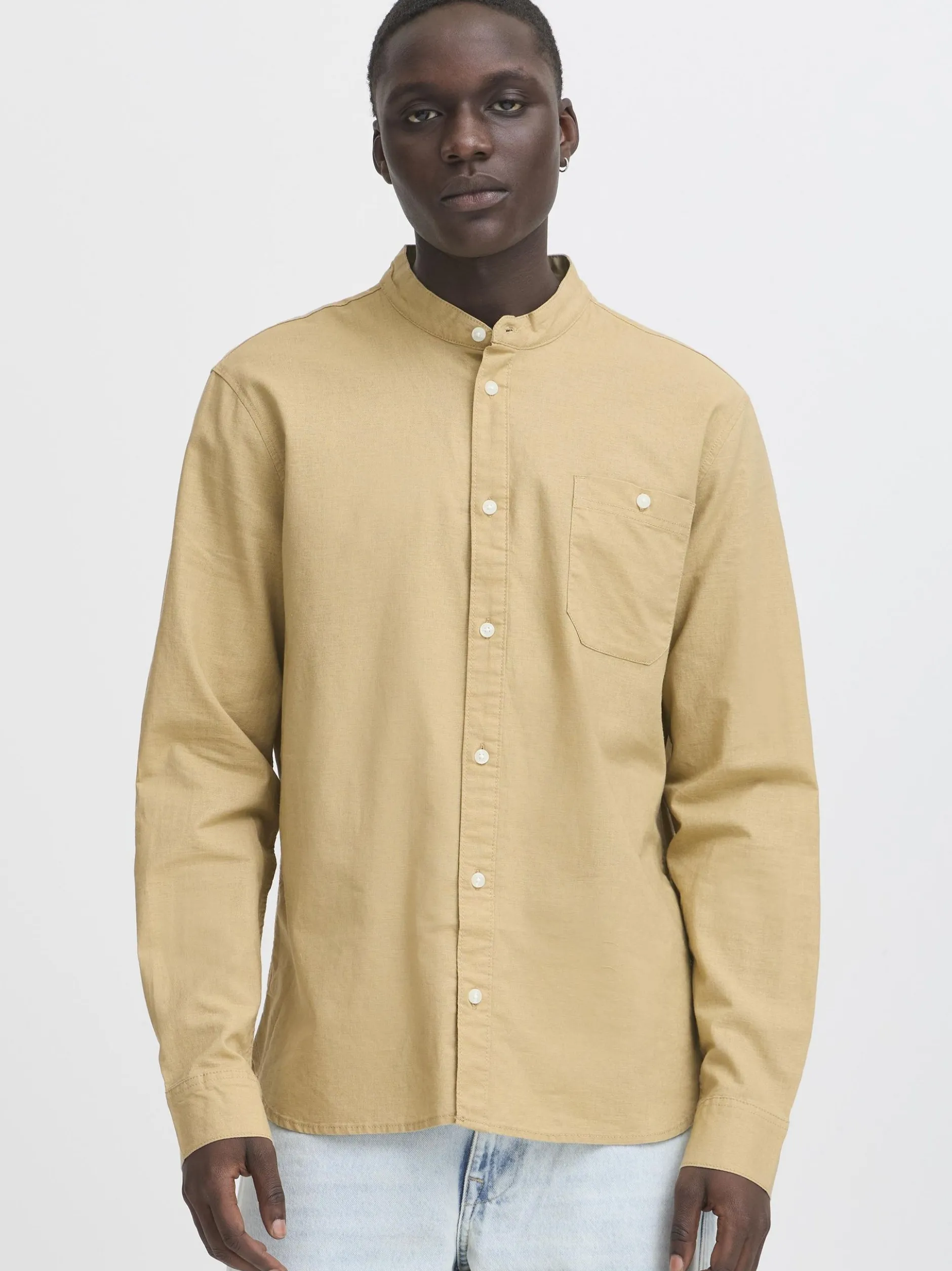 BLEND Herren Langarmhemd - BHBay in beige