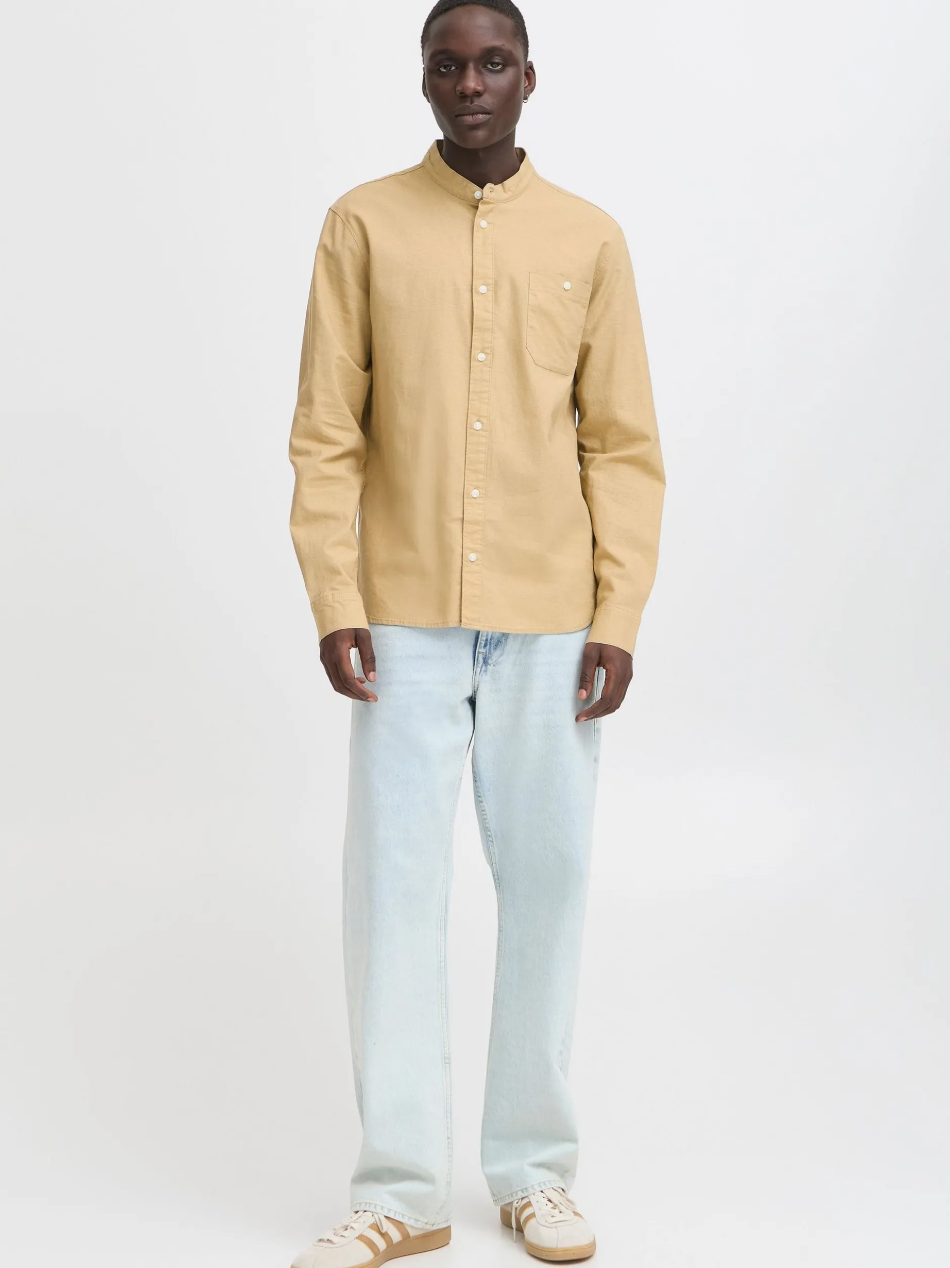 BLEND Herren Langarmhemd - BHBay in beige