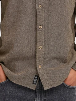 BLEND Herren Langarmhemd - BHDerek in beige