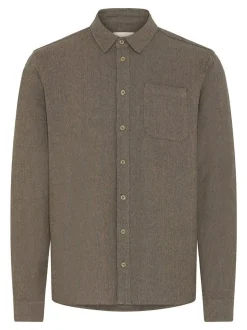 BLEND Herren Langarmhemd - BHDerek in beige