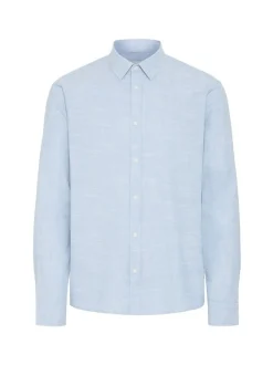 BLEND Herren Langarmhemd - BHDaris in blau
