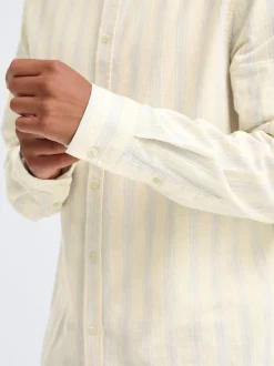 BLEND Herren Langarmhemd - BHDaris in vanille