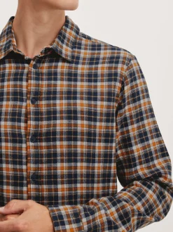 BLEND Herren Langarmhemd - BHHemd in blau