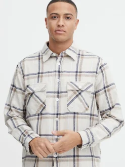BLEND Herren Langarmhemd - BHShirt in beige