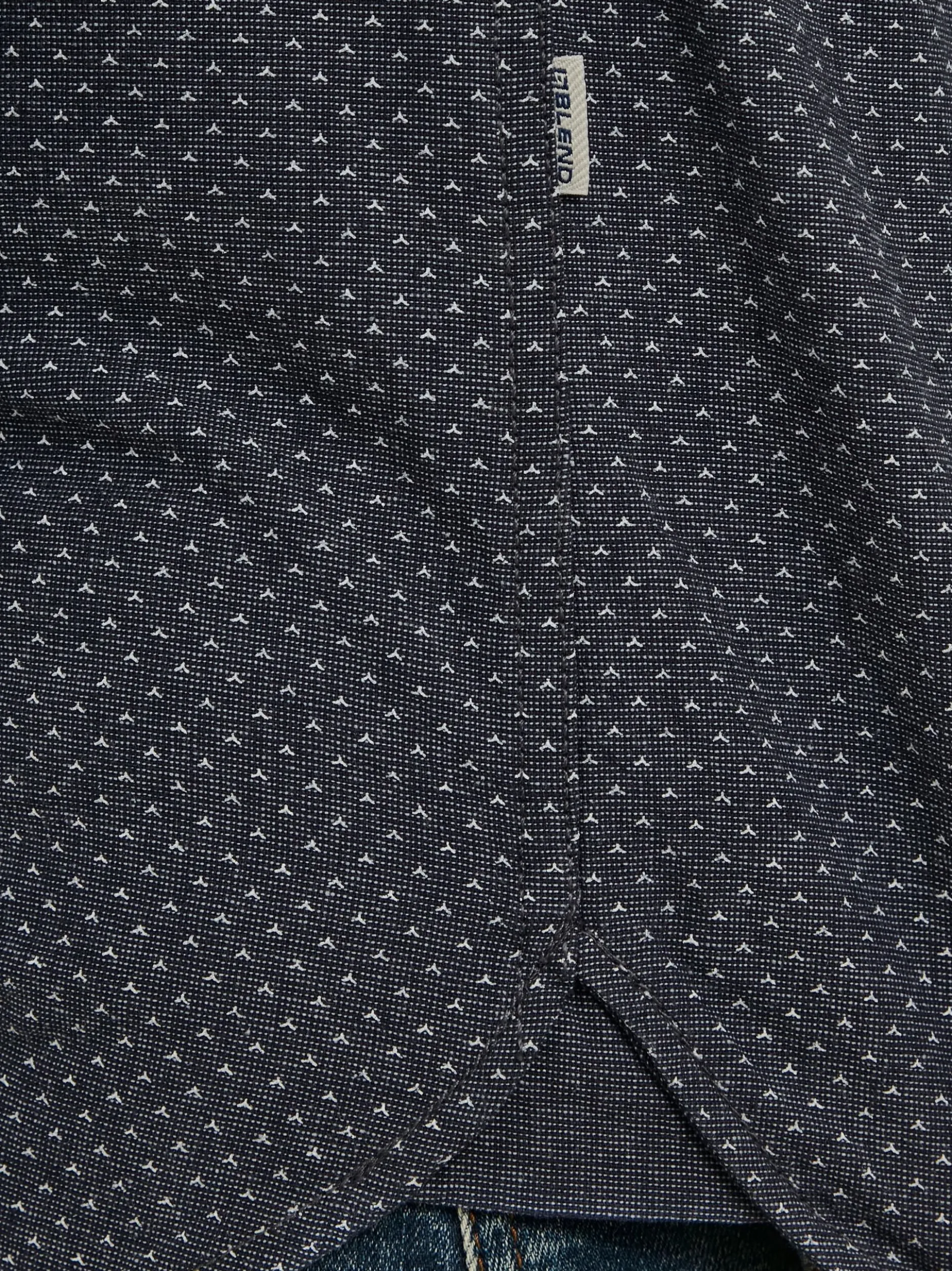 BLEND Herren Langarmhemd - BHShirt in blau